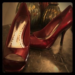 Burgundy Patent Leather Heels